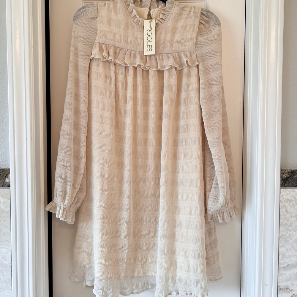 Roolee cream dress new with tags